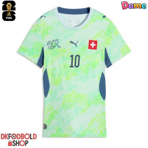 Schweiz Granit Xhaka #10 Udebanetrøje Dame VM 2026 Kort ærmer